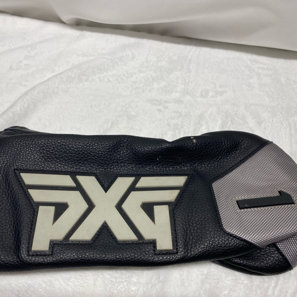 PXG Golf Mens Driver Head Cover black gray Good Pre Owned Condition